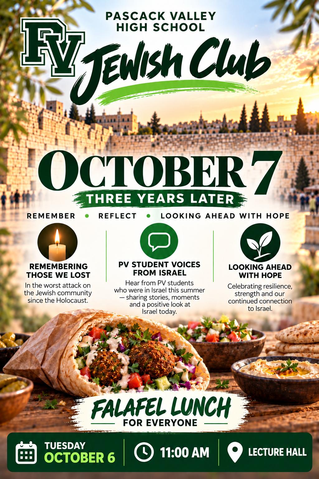 October 7: Three Years Later - Pascack Valley High School Jewish Club