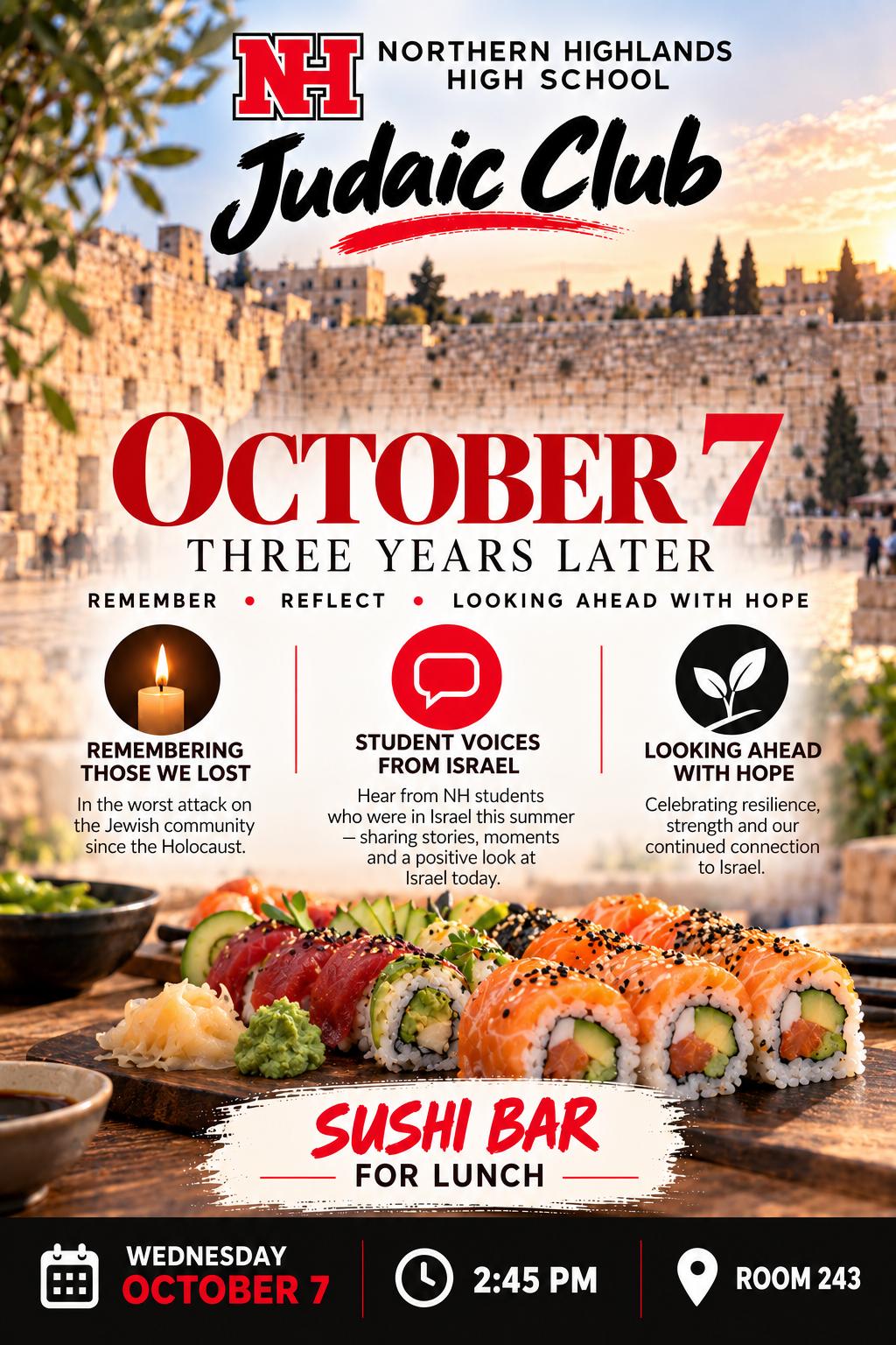 October 7: Three Years Later - Northern Highlands High School Judaic Club